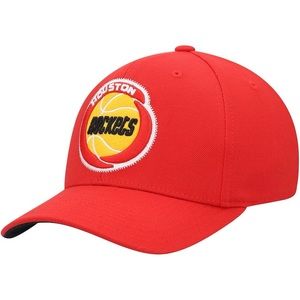 Houston Rockets Mitchell & Ness Hardwood Classics Zigm Zagm Redline Snapback